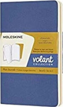 Sešity Moleskine Volant - měkké desky S, čisté, 2 ks, výběr barev - modrý/ žlutý
