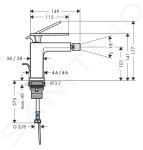 HANSGROHE - Tecturis E Bidetová baterie s výpustí, matná černá 73200670