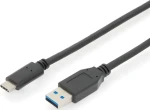Digitus AK-300146-010-S černá / Kabel USB-A na USB-C / 1 m (AK-300146-010-S)