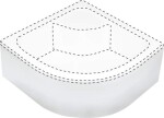 DEANTE - Deep bílá - Kryt na sprchovou vaničku, půlkulatý, 80x80 cm KTD_042O