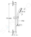 GROHE - Vitalio Start Set sprchové hlavice, tyče a hadice, chrom 26953001