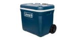 Coleman 50QT Xtreme Wheeled modrá/bílá / Chladicí box na kolečkách / Objem 47 l / izoluje až 4 dny (2000037211)