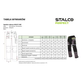 Kalhoty pracovní do pasu HEAVYLINE, S/48, STALCO PERFECT