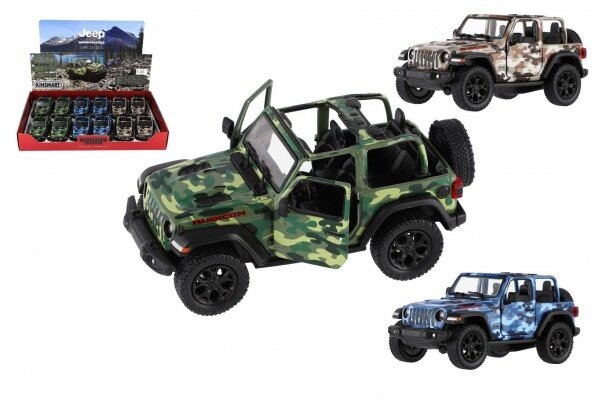 Auto Kinsmart Jeep Wrangler Camo Edition kov/plast 13cm