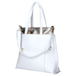 Stylová dámská koženková kabelka na rameno LB Liza, bílá