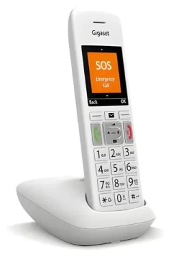 Gigaset E390 bílá / Bezdrátový telefon / DECT / Telefonní seznam 200 kontaktů / Babyfon (S30852-H2908-C102)