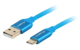 Lanberg CA-USBO-22CU-0005-BL modrá / Datový kabel / USB-A na USB-C / USB 2.0 / 0,5 m (CA-USBO-22CU-0005-BL)