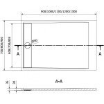 MEXEN - Amon obdélníková sprchová vanička SMC 130 x 80, černá 4F708013