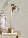 Bloomingville Přenosná stolní lampa Nico Brass Metal, zlatá barva, kov