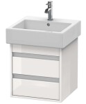 DURAVIT - Ketho Umyvadlová skříňka 48x45x44 cm, 2 zásuvky, lesklá bílá KT663502222