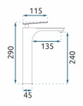 REA - Umyvadlová baterie Berg černá vysoká REA-B2039