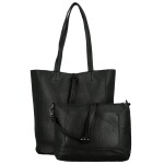 Trendy dámský koženkový set kabelek Alisia, černý
