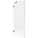 MEXEN/S - Lunar vanová zástěna FIX 70 x 150, transparent, grafit kartáčovaná 897-070-000-66-00