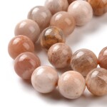 Přírodní sluneční a měsíční kámen - ∅ 8 mm - 1 ks