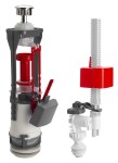 SAPHO - Splachovací souprava s DUAL tlačítkem, spodní napouštění 1/2", chrom SSUV25