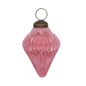 GREEN GATE Vánoční ozdoba Drop Antique Pale Pink, růžová barva, sklo