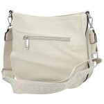 Trendy dámská koženková crossbody kabelka Candelis, krémová