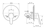 IDEAL STANDARD - Alpha Baterie pod omítku, s tělesem, chrom A7184AA