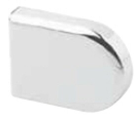 BLUM 84.4120 vnější krytka závěsu, vrtané sklo, tvar "D", lesklý chrom (12085)