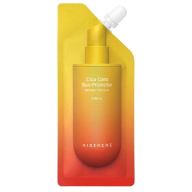 HIDEHERE Ochranný krém na pleť s SPF 50+ Cica Care Sun Protector 25 ml, žlutá barva, papír