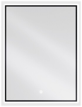 MEXEN - Erma zrcadlo s osvětlením 60 x 80 cm, LED 6000K, černý rám 9814-060-080-611-70