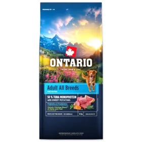 Ontario Adult All Breeds Monoprotein Tuna Sweet Potatoes 12kg / Granule pro dospělé psy (214-13139)