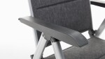 KETTLER BASIC PLUS PADDED polohovací, hliníkové křeslo - stříbrná / antracit