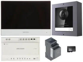 Hikvision DS-KIS702Y / Sada videotelefonu / 2-drát / 7" monitor / dveřní stanice / zdroj (DS-KIS702Y)