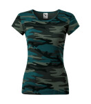Camo Pure tričko dámské camouflage petrol 2XL