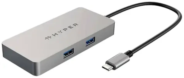 HyperDrive 5v1 USB-C Hub (WWCB), Silver HY-HDMB2