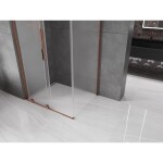 MEXEN/S - Velar L sprchový kout, posuvné dveře 120 x 70, dekor, růžové zlato 871-120-070-33-60