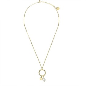 Ocelový náhrdelník s perlou Lyra Gold, chirurgická ocel, Zlatá 45 cm