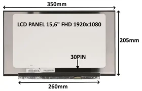 15,6" SIL LCD panel FHD IPS matný / Náhradní díl / 30 PIN / bez úchytů / LED (77030215)