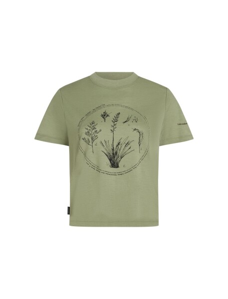 ICEBREAKER Wmns Mer 150 Tech Lite SS Crop T Seed Stor, Lichen (vzorek) velikost: S