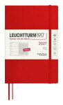 Týdenní plánovač & Zápisník Cherry, Medium A5 2027, Softcover, anglicky
