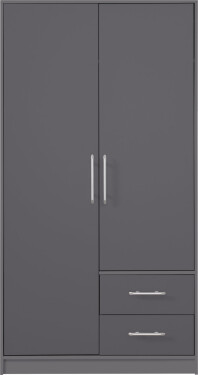 Šatní skříň Smart SR3 Varianta: Bez zrcadla, Barva korpusu + barva dveří: Antracit