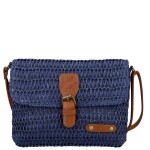 Dámská pletená crossbody kabelka Olive Boho, modrá