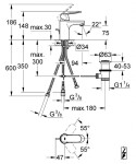 GROHE - Eurosmart Cosmopolitan Umyvadlová baterie s výpustí, chrom 32955000