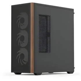 Aerocool D501A-G-BK-V2 černá, dřevo / Skříň / Midi Tower / ATX / Mesh / 2x USB-A 3.2 / 1x USB-C / RGB / bez zdroje (ACCM-DS01043.11)