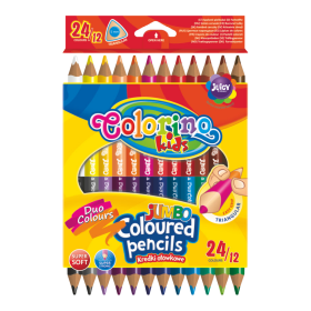 Oboustranné trojhranné pastelky Colorino JUMBO