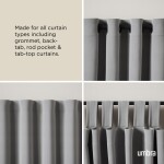 Roztažitelná garnýž 107-305 cm Umbra Bellwood - bílá/přírodní