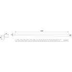 MEXEN - Line-B spádová lišta podlahová 180 cm levá, nerez 181001180L
