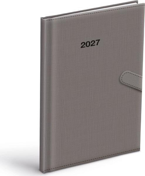 Diář 2027 T805 PU šedý s magnetem