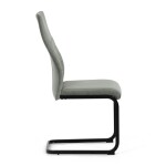 Židle jídelní, zelená látka, černý kov