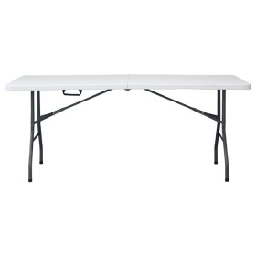 Stůl campingový bílý 180x70, skládací, s madlem pro snadné přenášení