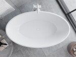 MEXEN/S - Nike volně stojící vana 175 x 100, bílá/černá, sifon a přepad bílá 54071751075-20