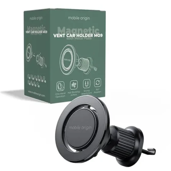 Mobile Origin Magnetic Vent Car Holder MO9 with Metal Plate / magnetický držák do auta (FRL-MVCH-MO9)