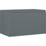 MEXEN/S - Rivel koupelnová skříňka pod umyvadlo 80, 1 šuplík, reliéf , grafit mat 91A20-08047-1-BF66