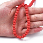 Korálky z polymeru - 7 mm x 5,5 mm - červené - 10ks