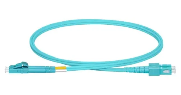 Lanview LC-SC OM3 tyrkysová / Optický patch kabel / Multimode / Duplex / UPC / LSZH / 1 m (LVO231477)